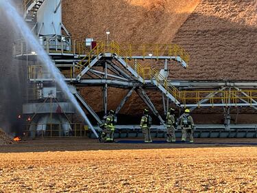 Firefighters extinguished the blaze in just over an hour.