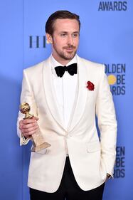 BEVERLY HILLS, CA - JANUARY 08: Actor Ryan Gosling poses in the press room during the 74th Annual Golden Globe Awards at The Beverly Hilton Hotel on January 8, 2017 in Beverly Hills, California. (Photo by Alberto E. Rodriguez/Getty Images)