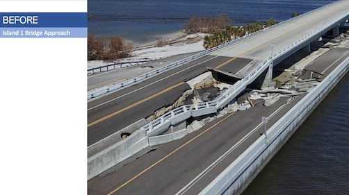 The causeway washed out by Hurricane Ian that links Sanibel Island to the Florida mainland reopened with temporary repairs on Wednesday, Gov. Ron DeSantis announced.