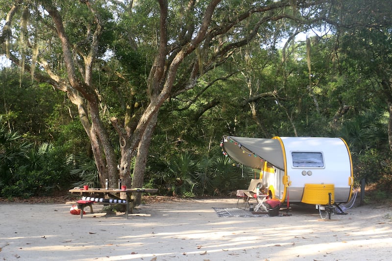 Camping is one of the many activities visitors can enjoy at Anastasia State Park.