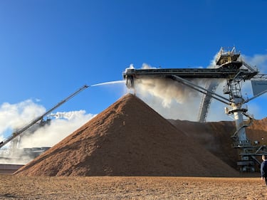 The fire took place over 90 feet in the air.