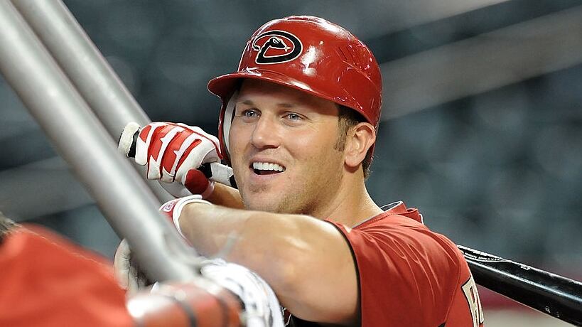 PHOENIX, AZ - JULY 19: Sean Burroughs #21 of the Arizona Diamondbacks talks to some teammates during batting practice prior to a game against the Milwaukee Brewers at Chase Field on July 19, 2011 in Phoenix, Arizona. (Photo by Norm Hall/Getty Images)