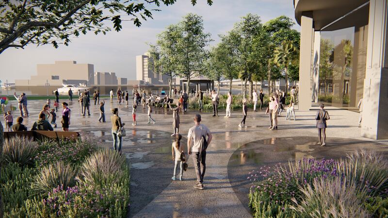 As construction officially began Monday, July 10, 2023 on Riverfront Plaza, the City of Jacksonville shared these renderings of the project.