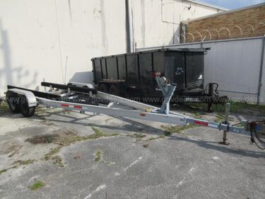 Aluminum 30-foot boat trailer.