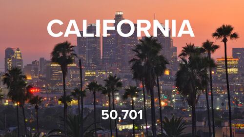 Here are how many people from each state moved to Florida in 2022