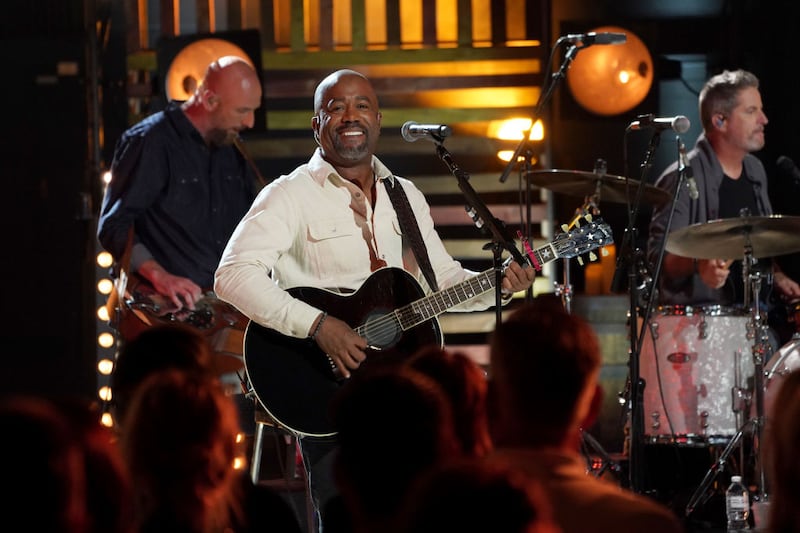 SPRING HILL, TENNESSEE - AUGUST 29: Darius Rucker performs for CMT Storytellers at WorldWide Stages on August 29, 2022 in Spring Hill, Tennessee. (Photo by Erika Goldring/Getty Images for CMT)