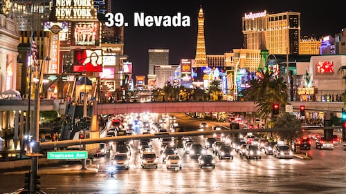 Nevada: 18.89 driving incidents per 1,000 residents