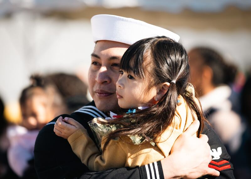 Family reunited after months over seas.