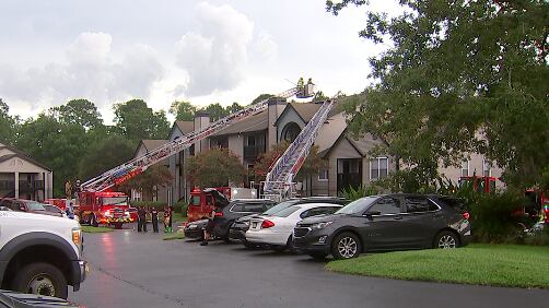 JFRD confirmed 33 people are displaced after Baymeadows apartment fire on Wednesday.