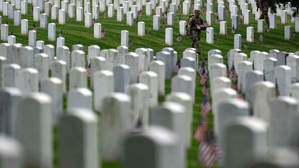 Nearly 1,500 joint service members will spend around four hours placing small American flags in front of more than 260,000 headstones. The cemetery, consisting of 639 acres, is the final resting place of approximately 400,000 veterans and their dependents.