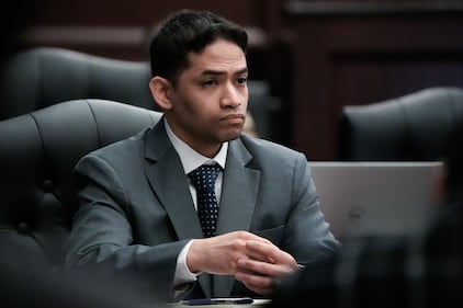 Defendant Mario Fernandez Saldana listens as Judge London Kite reads instructions to potential jurors during his murder trial Monday, August 10, 2026 at the Duval County Courthouse in Jacksonville, Fla.  [Doug Engle/Florida Times-Union]