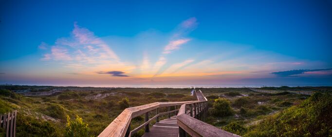 One of the many access points visitors can use to get to the beach.
