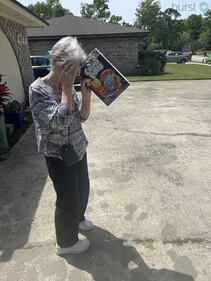 Ruth took some time to make her own 2024 solar eclipse cereal box viewer.