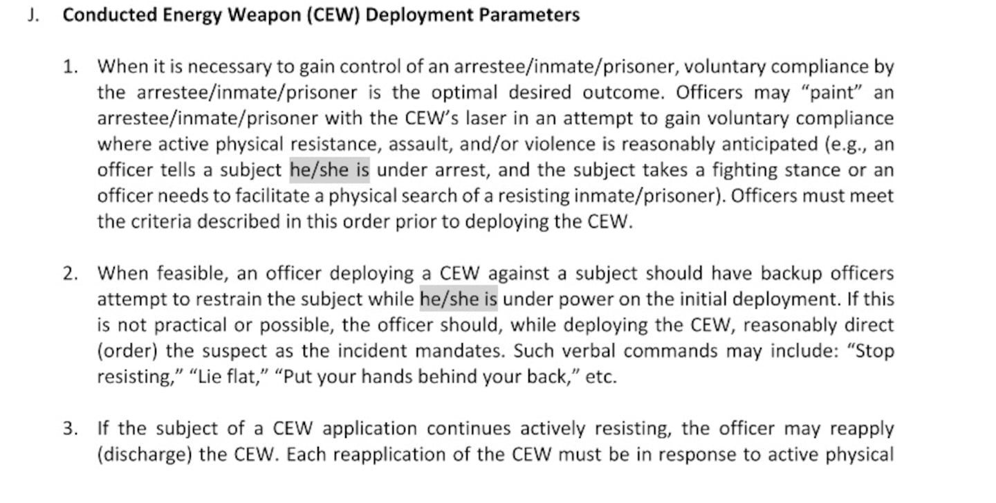 CEW deployment parameters