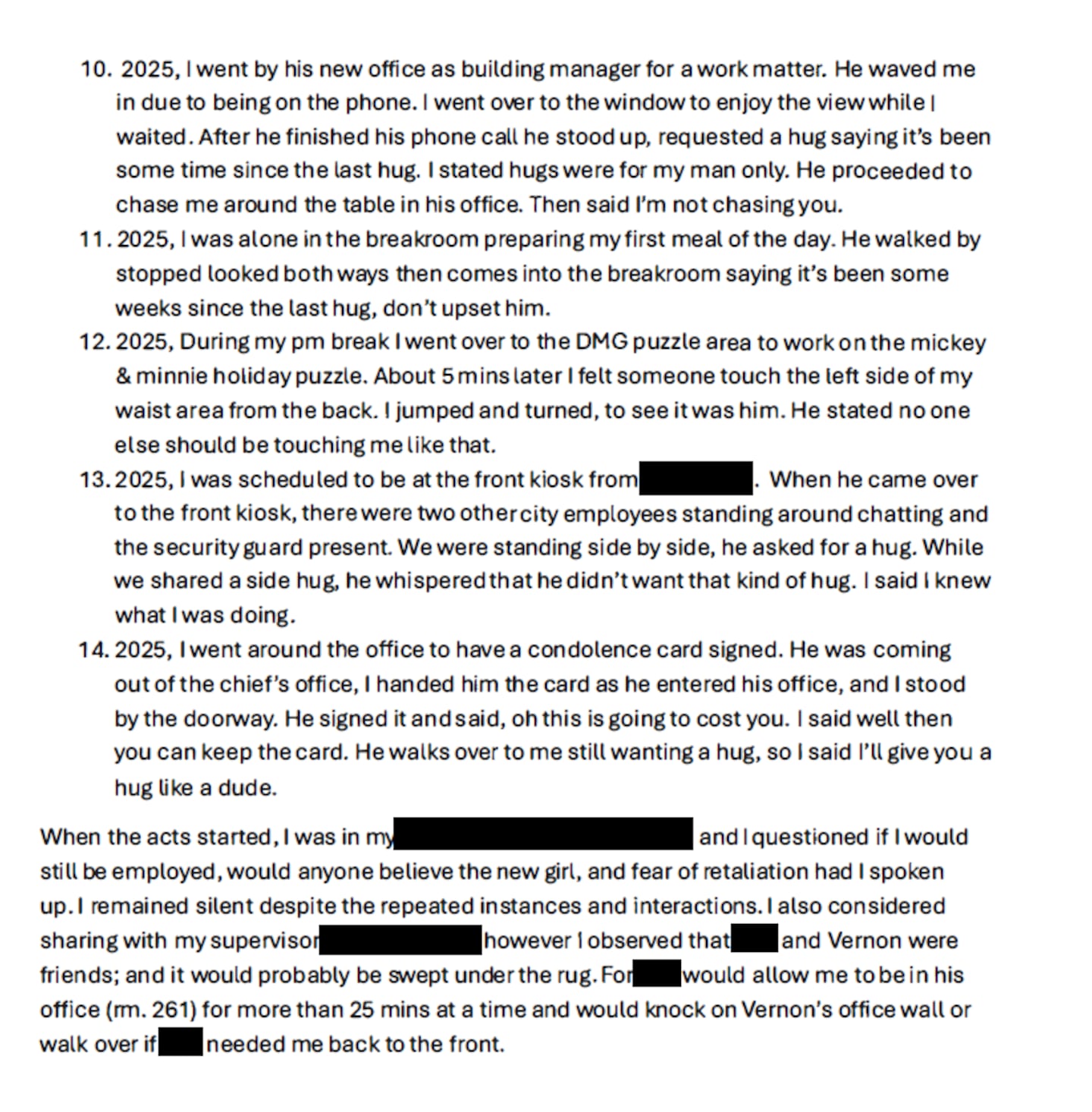 Sexual harassment allegations documented against Vernon Shelton