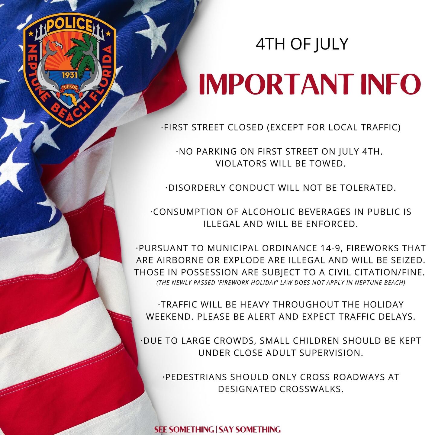 Neptune Beach Fourth of July Information