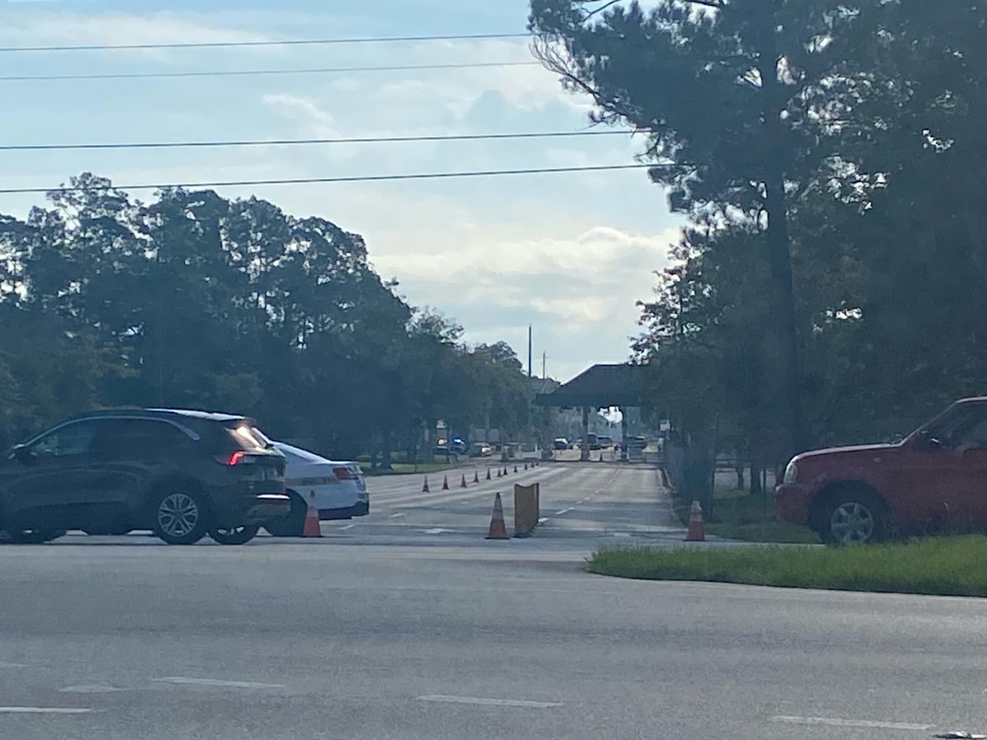 Drivers are being directed to other gates after a car crashed into Birmingham Gate this morning.