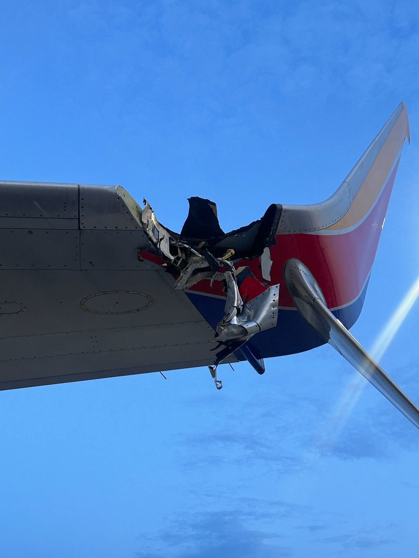 Southwest flight 5122 collided with a light poll at JIA.