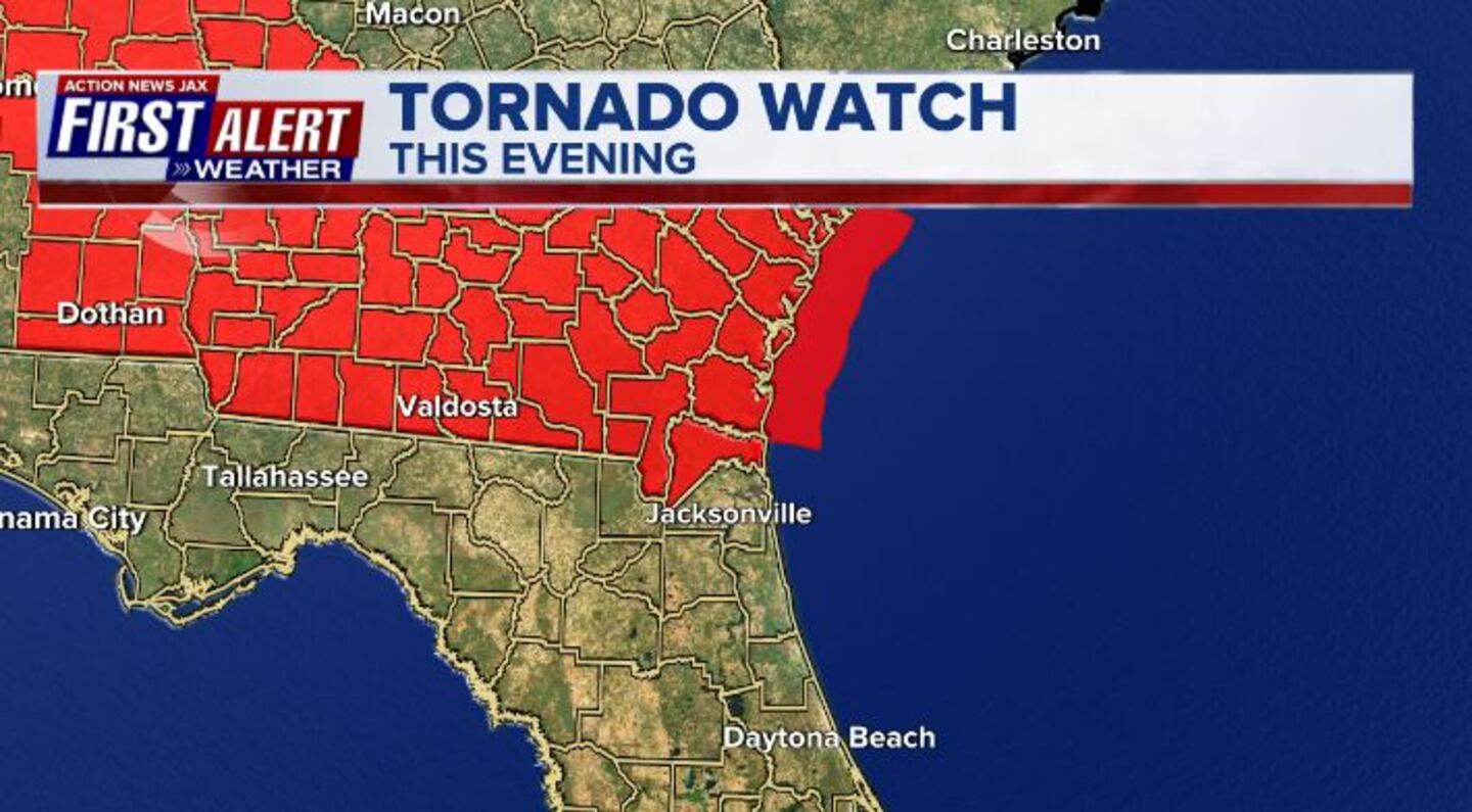Tornado watch for portions of our area