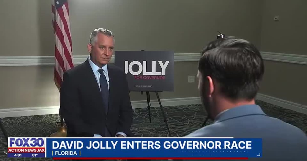 Former Congressman David Jolly officially jumps into the 2026 Florida Governor’s race as a Democrat