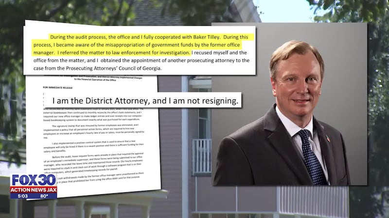 Brunswick’s District Attorney refuses to resign after nearly $1M audit was revealed