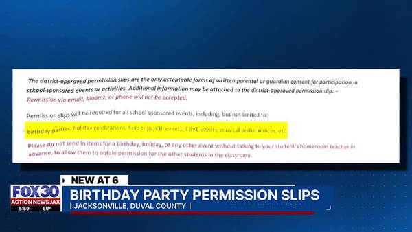 DCPS to require permission slips for classroom birthday celebrations under state law