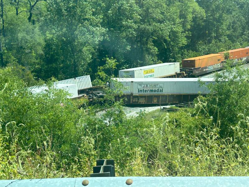 Trains crashed in Folkston, Ga., on Monday, April 15.