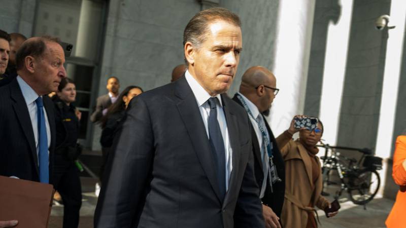 WASHINGTON, DC - JANUARY 10: Hunter Biden, son of U.S. President Joe Biden, departs a House Oversight Committee meeting at Capitol Hill on January 10, 2024 in Washington, DC. The committee is meeting today as it considers citing him for Contempt of Congress. (Photo by Kent Nishimura/Getty Images)