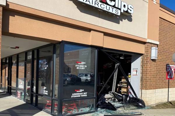8 injured after vehicle crashes into Sport Clips salon in suburban Chicago