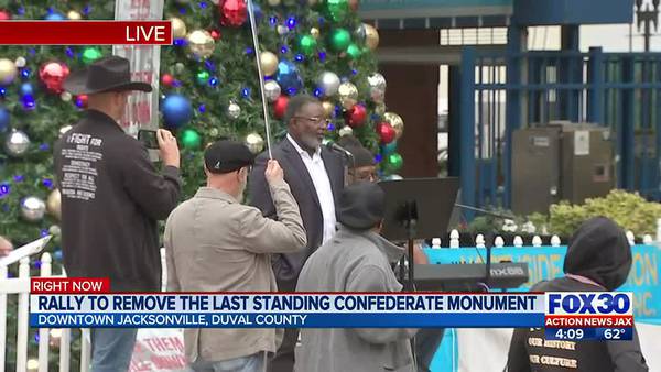 Northside Coalition of Jacksonville holds rally to demand removal of Confederate monument
