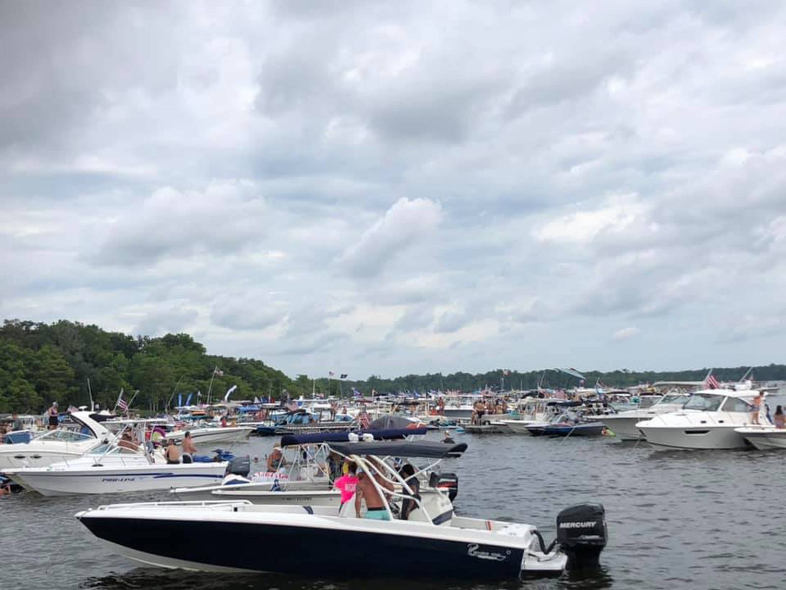 Clay County Sheriff’s Office estimates between 200300 boaters showed