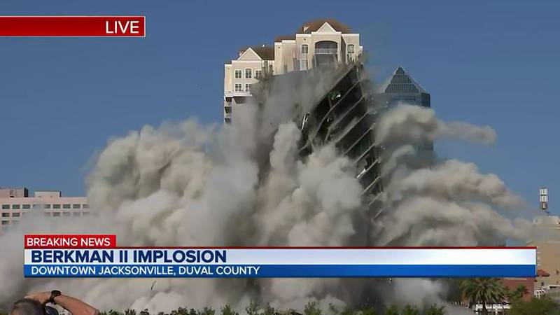 The Berkman II was imploded in downtown Jacksonville on Sunday, March 6, 2022 after standing vacant for more than a decade.