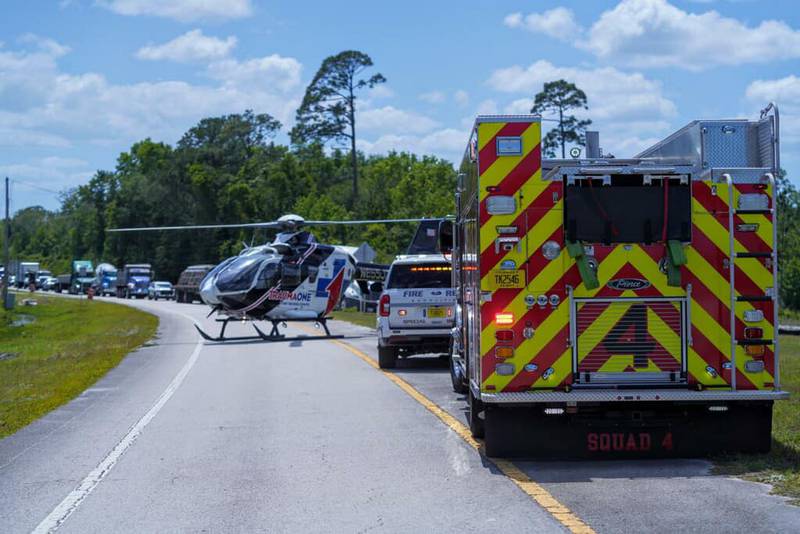 One patient was transported from a St. Johns County crash on Monday.