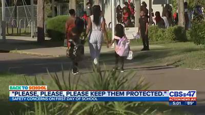 ‘Please keep them protected’: Duval students kick off first day, parents talk school safety measures