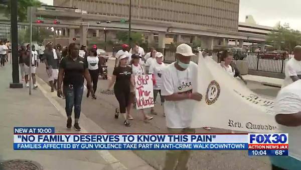 Jacksonville community members march for anti-violence awareness