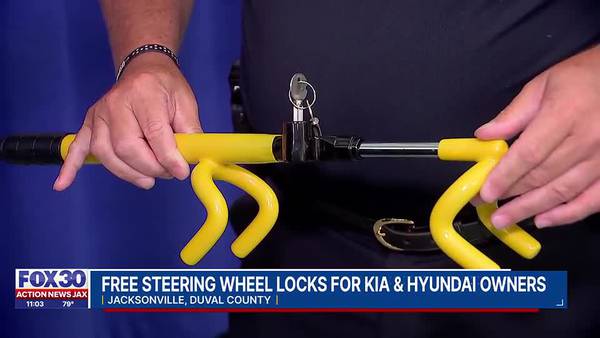 Jacksonville Sheriff’s Office looks to deter thefts of Kias and Hyundais by offering free locks