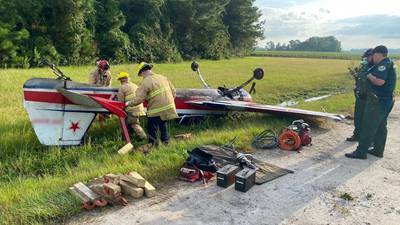 Photos: Single-person plane crashed on northeastern county road
