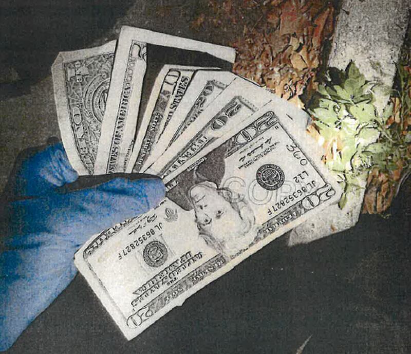 Money that was found at the scene.