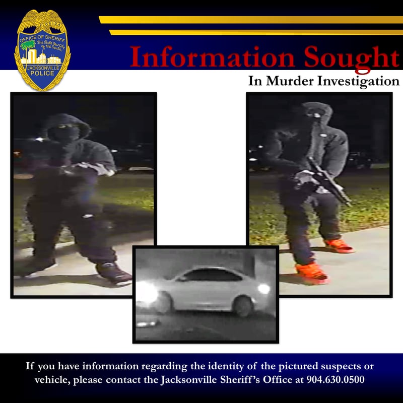 Photos released by Jacksonville Sheriff's Office in home invasion robbery that led to murder in January.